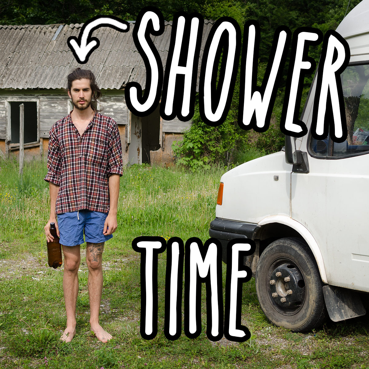 Download The bottle cap camping shower by Matt - Vandog Traveller Yellowimages Mockups
