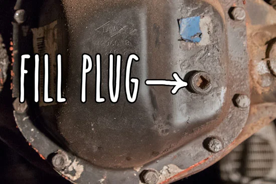 check-and-fill-rear-differential-oil-plug