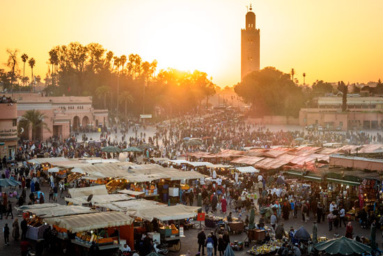 morocco-campervan-marrakech-jemma-el-fna-square-sunset