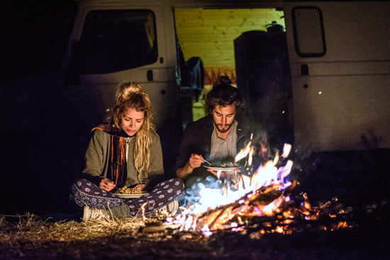 vanlife-leah-shann-in-morocco-camp-fire