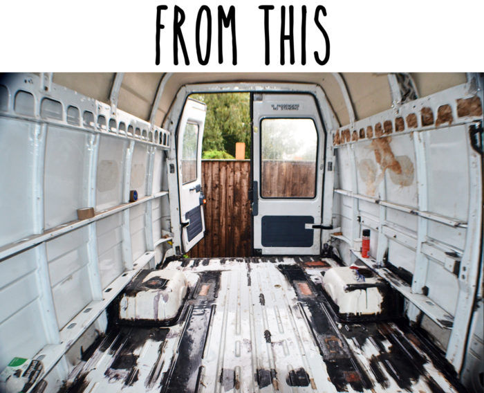 The van before conversion