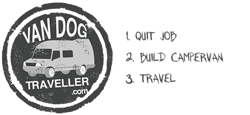 Vandogtraveller logo quit job build campervan travel