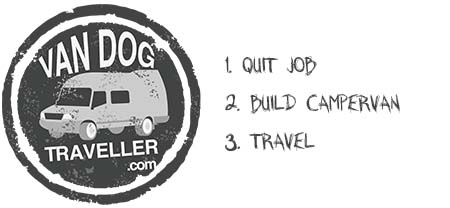 Vandogtraveller logo – DIY van conversion and travel