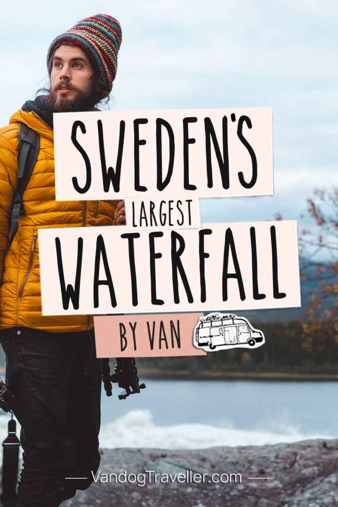 Tännforsen Waterfall (Sweden) by campervan